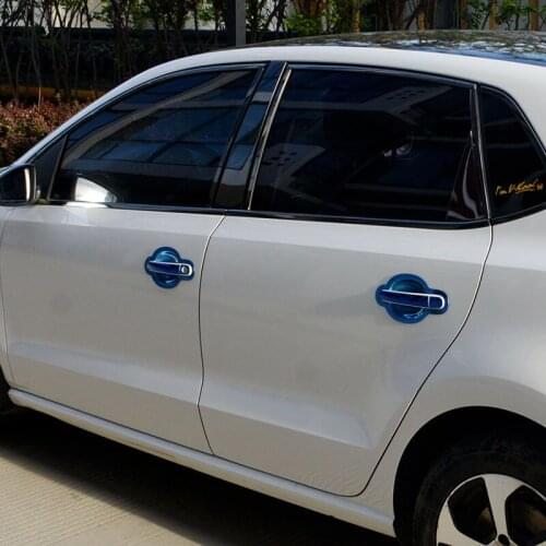 For polo 2011-2018 Stainless steel Outer door Handle cover decorate