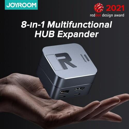 Joyroom 8 In 1 Type C Hub Laptop Docking Station 4K Dual Monitor HDMI-Compatible USB 3.0 LAN Charging Station For MacBook Pro