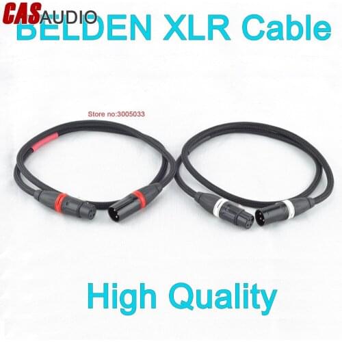 Hi-Fi Pair BELDEN OFC XLR Balanced Male To Female Audio Interconnect Cable 24AWG*4 XLR Balaneced Cable For Preamp Amplifier