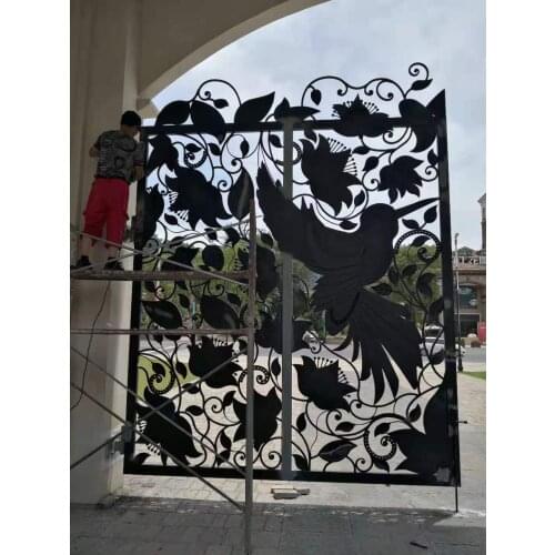 Hench Ral Wrought Iron Gate Solid Steel Hand Forged Art Gates Width 7m x 4.5m High D3