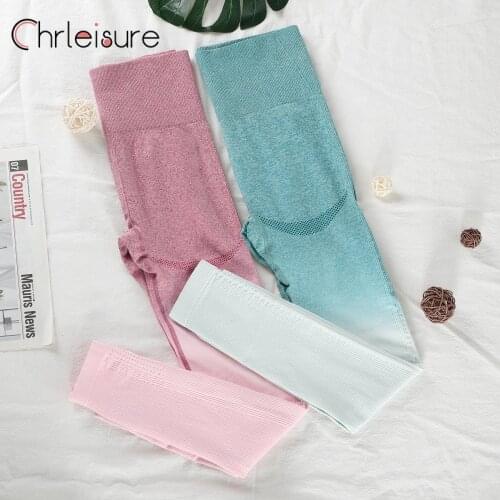 CHRLEISURE Women Yoga Pants Push Up Seamless Leggings For Fitness High Waist Workout Tights Sport Women Booty Scrunch Leggings