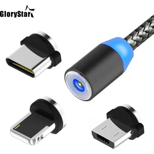 New Magnetic Cable Nylon Micro USB Cord Cabo 1M/2A Charging Wire Magnet Micro USB Cable Type-C For Android For Micro For Type C