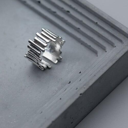 Trendy Simple Lines Rings For Women Lover Engagement Wedding Open Finger Rings Punk Jewelry