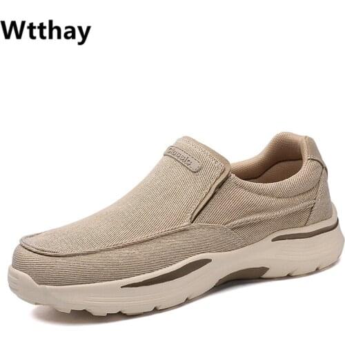 Mens Casual Shoes Canvas Breathable Loafers Men 2021 New Male Comfortable Outdoor Walking Shoes Classic Loafers Men Sneakers