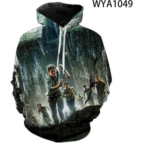 New Fashion The Maze Runner 3D Printed Hoodies Sweatshirts Men Women Children Fashion Pullover Cool Boy Girl Kids Casual Coat