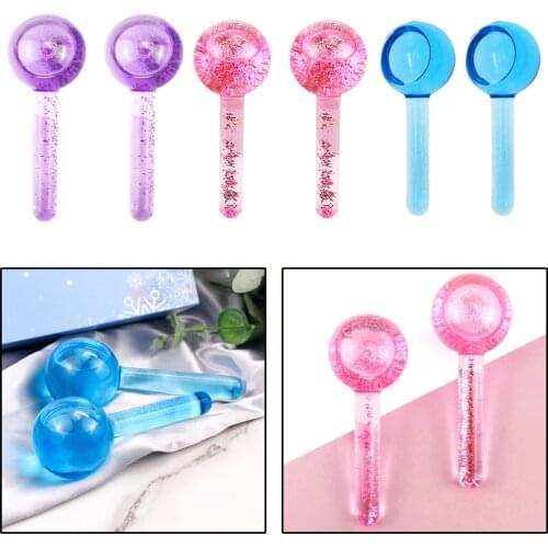 1 Pair Cooling Ice Globes Face Eye Massage Tool Massager for Daily Beauty Facial Ice Globes Ice Roller Cold Globes Eye Ball