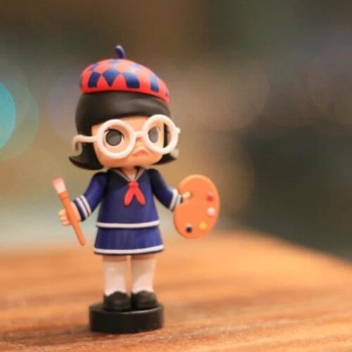 Original POPMART Molly Campus Series Blind Box Toy Figure Designated Style Cute Anime Character Gift Free Shipping