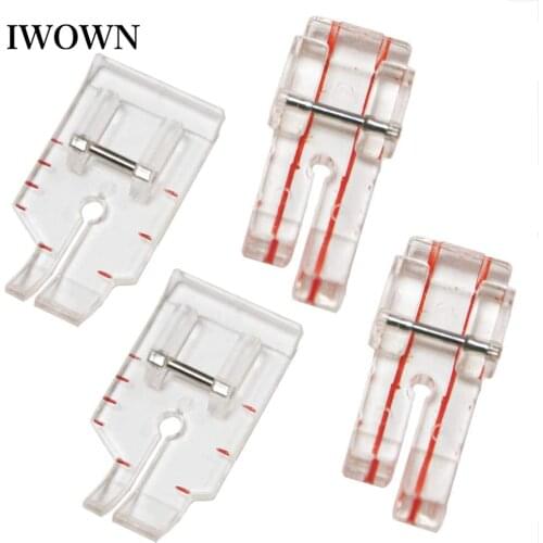 4/2pcs Clear View Sewing Machine Presser Foot 1/4 Inch Quilting Presser Foot Fit for Low Shank Sewing Machine Singer Janome etc