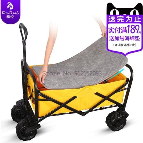 Folding Portable Hand Pull Outdoor Shopping Camping Trailer Trolley Camping Camping Trolley Small Size