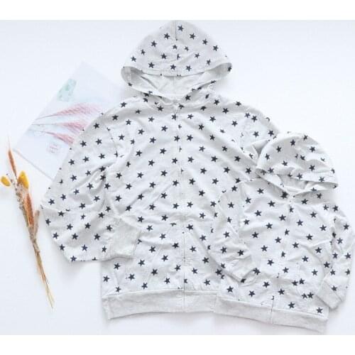 Star Print Family Matching Sweaters Hoodies for Baby Casual Autumn Mother Daughter Mommy Son Boy Girl Cotton Clothes
