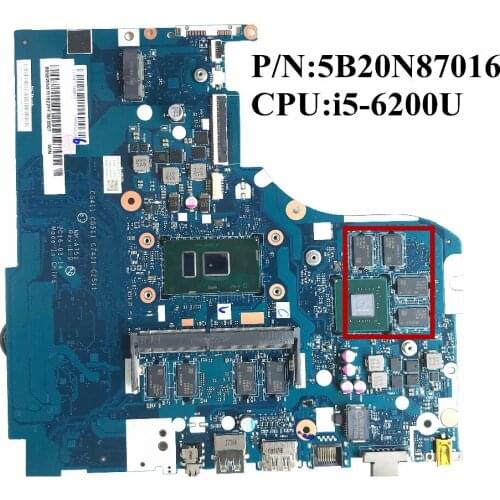 SZWXZY Excellent For Lenovo 310-15ISK Laptop Motherboard 5B20N87016 I5-6200U 4GB RAM DDR4 NM-A751 N16V-GM-B1 100% Working