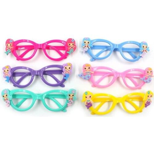 Mermaid Theme Party Glasses Frame For Kids Mermaid Birthday Party Decorations Girl Birthday Parties Favors Decorations Supplies