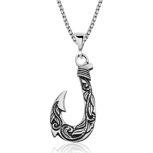 Tevuli 925 Sterling Silver Hook Male Necklace