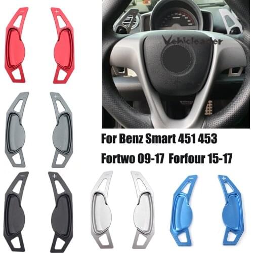 Car Steering Wheel Shift Paddle Extender For Benz Smart 451 453 Fortwo 2009-2017 Forfour 15-17 Aluminum Alloy Quick Shifting