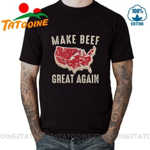 Vintage Make Beef Great Again T shirt men Retro American BBQ Party T-shirts Donald Trump 2020 Keep America Great Again Tee shirt
