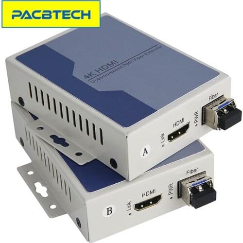 1Pair 4K 3D HDMI Fiber Converter 10KM Single Model single Fiber LC KVM Function Optional