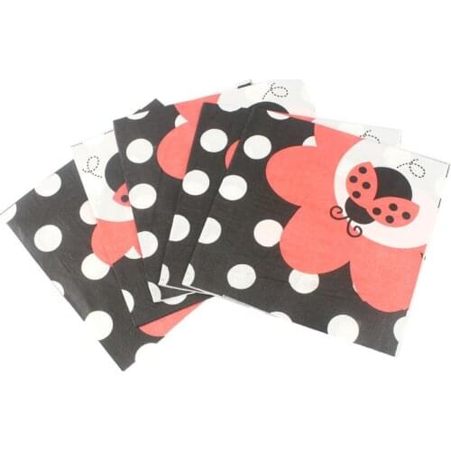 100pcs Cartoon Paper Towels Disposable Party Kits Baby Kids Birthday Carnival New Paper Napkins Holiday Summer Fashion Tissue