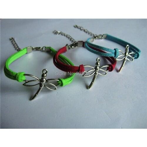 20cs/lot(mix 11 color) Dragonfly musical note Anchor rudder infinite Hippocampal monkey Elephant Animal Series bracelet whosale