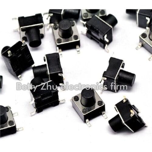 200PCS/LOT 6 * 6 * 7MM SMD Tact Switch 4-pin micro switch / button switch