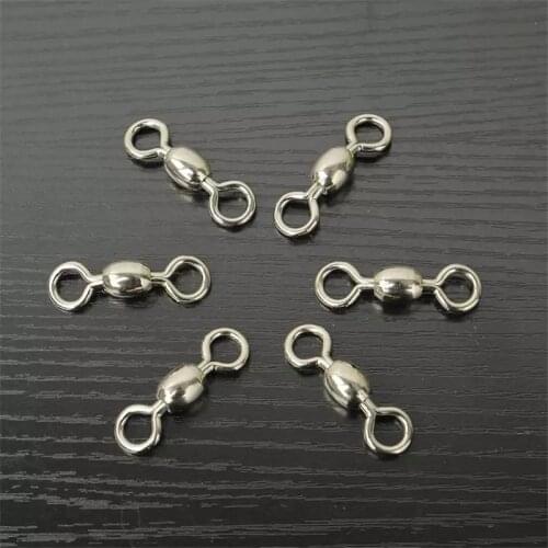 2000pcs Crane Swivels Connector Bearing Rolling Snap Copper Stainless Steel Fishing Tackle Accessories Pesca