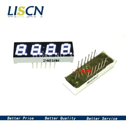 1PCS 0.28 inch 4-digit white light digital tube 32*10mm white digital tube 2481AW/2481BW