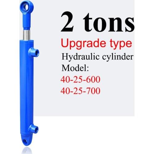 600/700mm Strokes Upgraded Chrome-Plated Hydraulic Cylinder Small Bidirectional Lifting Top Accessories 2 Tonnage Hydraulic Ram