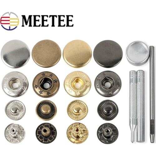 80sets 10/12/15mm Metal Snap Buttons with Tool Kit Fastener Press Stud Decor Buckle DIY Leather Craft Clothes Sewing Accessories
