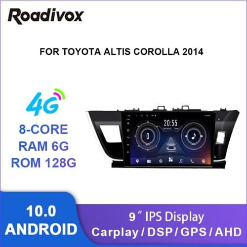 9" android 10.0 car radio video gps navigation player for Toyota Altis Corolla 2014 2016 LHD autoradio stereo head unit