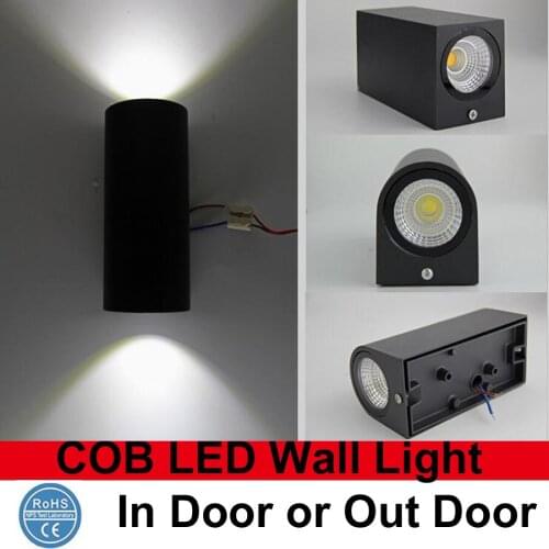 Free Shipping 14W COB LED Wall Lamp 2x7W UP&DOWN Indoor Outdoor Waterproof LED Wall Light LED Corridor Light Dimmable AC85-265V