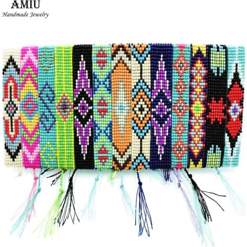 AMIU Handmade Seed Beads Friendship Bracelet Beaded Custom Mix-Colour Eye Friendship Bracelets For Women Men 2020 Dropshipping