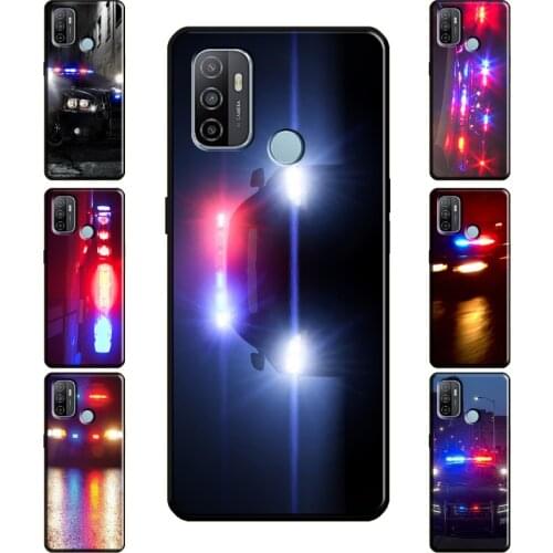 Police Cars Light At Night Case For OPPO A5 A9 A53 A31 2020 A1K A3S A5S A83 A91 A52 A72 Find X3 Pro F5 F7 A15 Cover