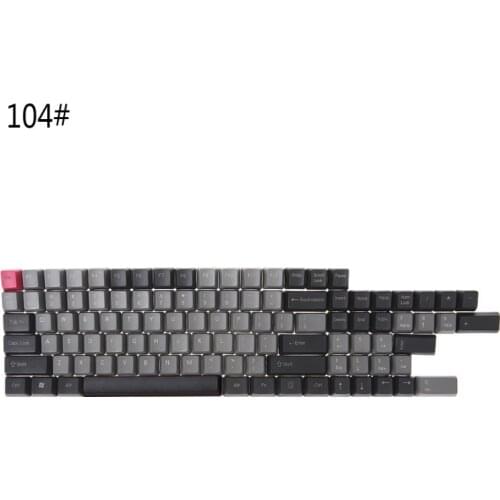 Black Gray Mixed Dolch Thick PBT 104/87/61 Keycaps OEM Profile Key Caps