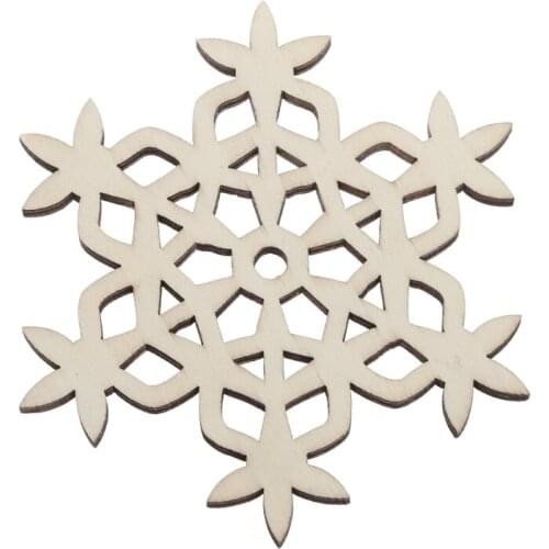 Wooden Snowflake Coasters Holder Coffee Tea Drinks Cup Mat Placemat XMAS Decor