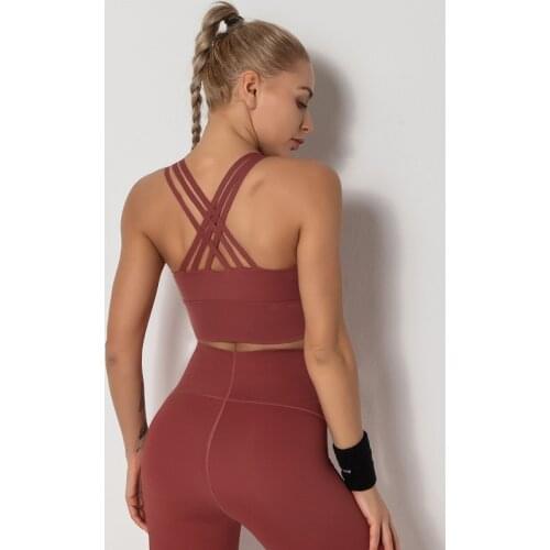 Yoga Breathable High Elastic Underwear Sports Backless Bra Vest Sports Fitness Clothes Tights Running Yoga Clothes Women