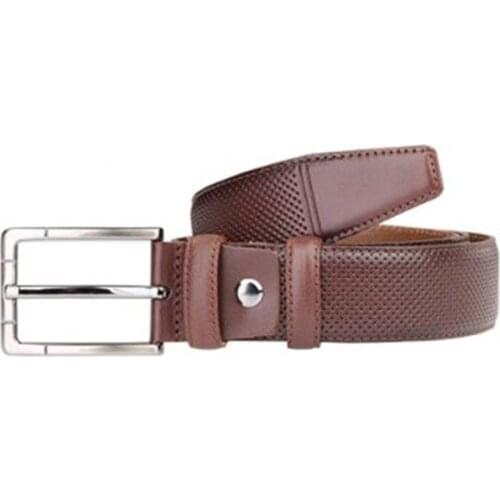 Needle Print Genuine Leather Brown Belt Turkish Quality 100% Leather. brand belts for man luxury designer brand men cowhide