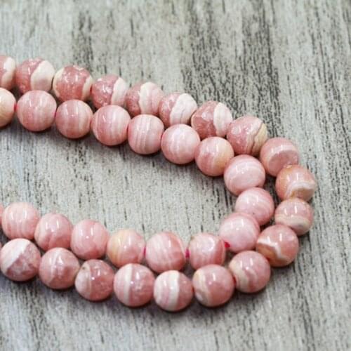 Top Quality Natural Rhodochrosite stone Round dialogite Beads Rose Pink Gem For Jewelry Making DIY 3/4/5/6mm Bracelet Necklace