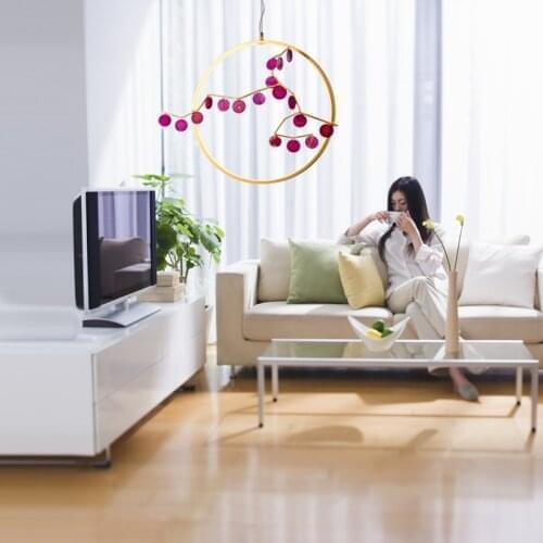 Natural agate colorful chandelier gold chandelier light red green pink blue green purple chandelier foyer kitchen