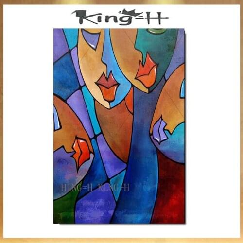 Fashion Picasso Painting Popular Abstract Figure Canvas Paintings Art 100% hand painted Poster Wall Picture For Home Decoration