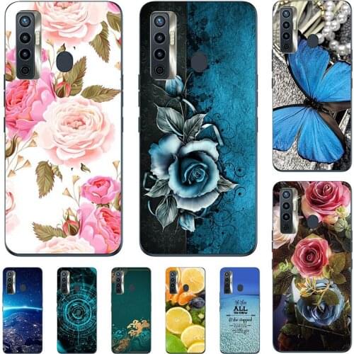 Fashion Flower Case For Tecno Camon 17P CG7 Camon17 CG6 Camon 17 Pro CG8 Cover Soft Silicone Cat Printing Capa Back Coque