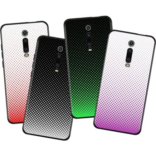 Fashion Color Block Art Silicone Cover For Xiaomi Redmi K40 Gaming K30i K30T K30S K30 Ultra K20 10X Pro Black Phone Case