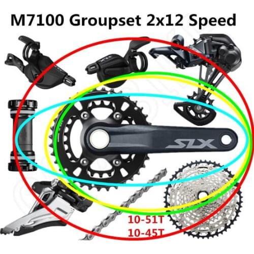 SLX M7100 groupset 2*12s MTB bike 11-45T 11-50T 170mm 175mm 26-36T