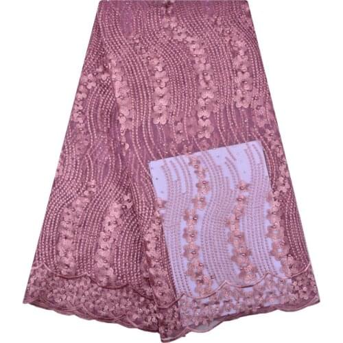 Latest Nigerian French Mesh Lace Fabric Embroidered High Quality African Lace Fabric African Cord Lace Fabric For Party F1211