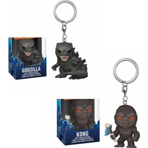 NEW Arrival Movies Periphery keychain with original box Keychains Godzilla battle Kong Action Figure Toys