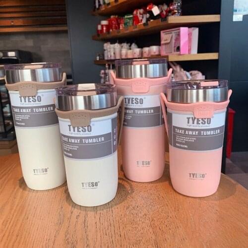 Portable Vacuum Insulation Cup Cold Retaining Coffee Cup Double Vacuum Flasks Thermoses Travel To-Go Drinkware Thermal Bottles