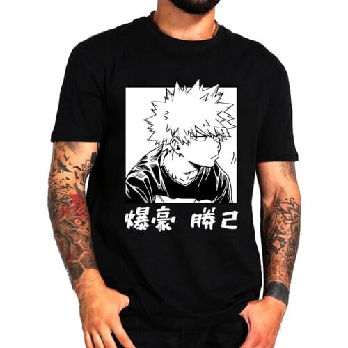 Anime My Hero Academia Bakugou Katsuki Casual Summer Harajuku Loose T-shirt for Men/women