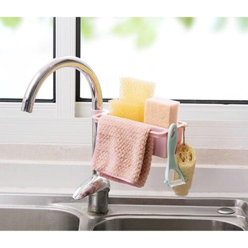 Kitchen Adjustable Organizer Rack Water Faucet Sink Sponge Soap Rag Storage Shelf Holder Home Kitchen Tools