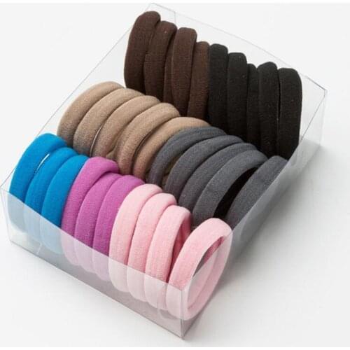30PCS/Set Women Girls Colorful Nylon Resin Elastic Hair Bands Ponytail Holder Rubber Bands Scrunchie Headband Hair Accessories