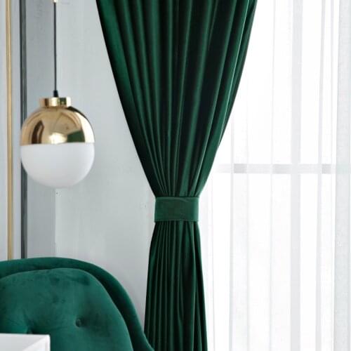 Luxury Italian Velvet Curtains for Living Room Bedroom Soft Solid Color Blackout Curtain Window Treatments Custom Made Drapes