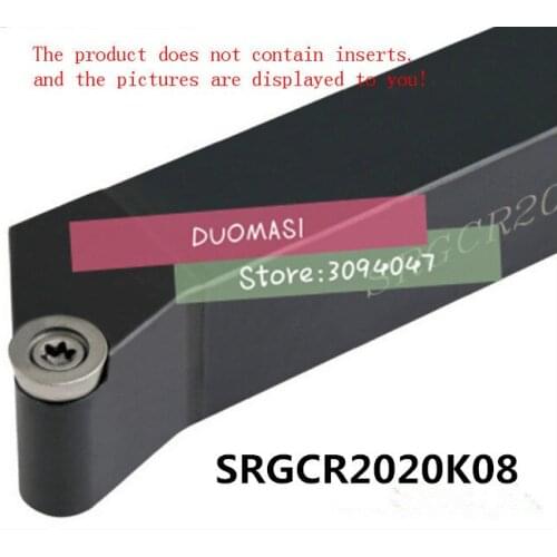 SRGCR2020K08 20*20mm Metal Lathe Cutting Tools Lathe Machine CNC Turning Tools External Turning Tool Holder S-Type SRGCR/L
