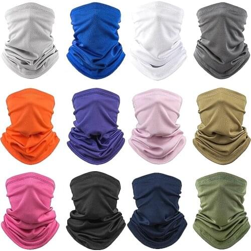 12 Colors Street Trend Motorcycle Neck Face Shield Mask Scarf Bicycle Hunting Outdoor Anti-UV Bandana Headband Breathable Neutra